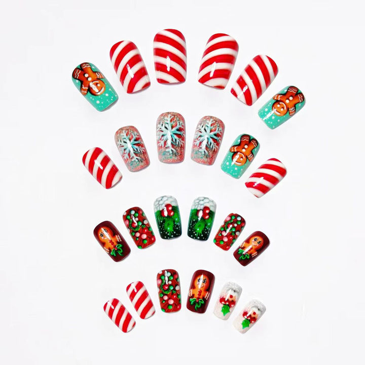 Artificial nails in gingerbread house design Kalsten