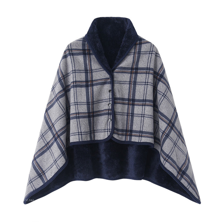 Women Comfortable Throw Blanket with Checkered Pattern Kalsten