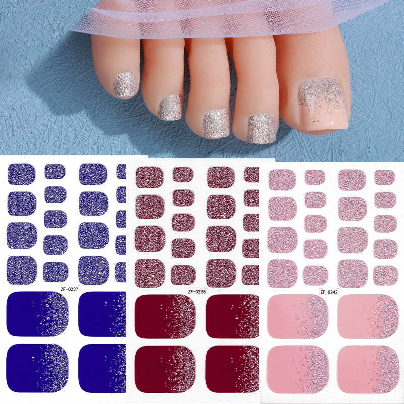 Sparkling Gel Toe Nail Wraps