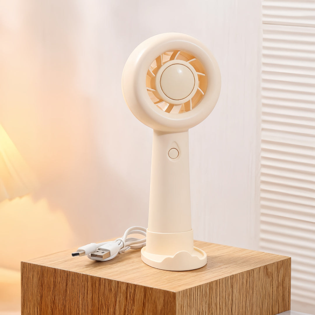 Ladies Portable Hand Fan with Ergonomic Design and USB Charging Function Kalsten