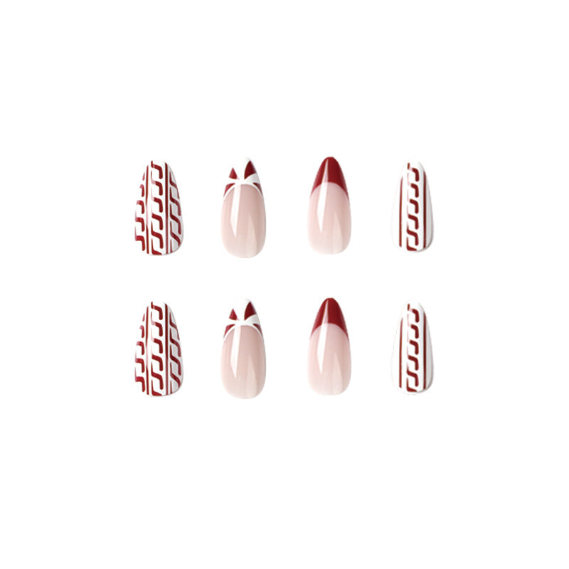 Elegant artificial nails in festive winter design Kalsten