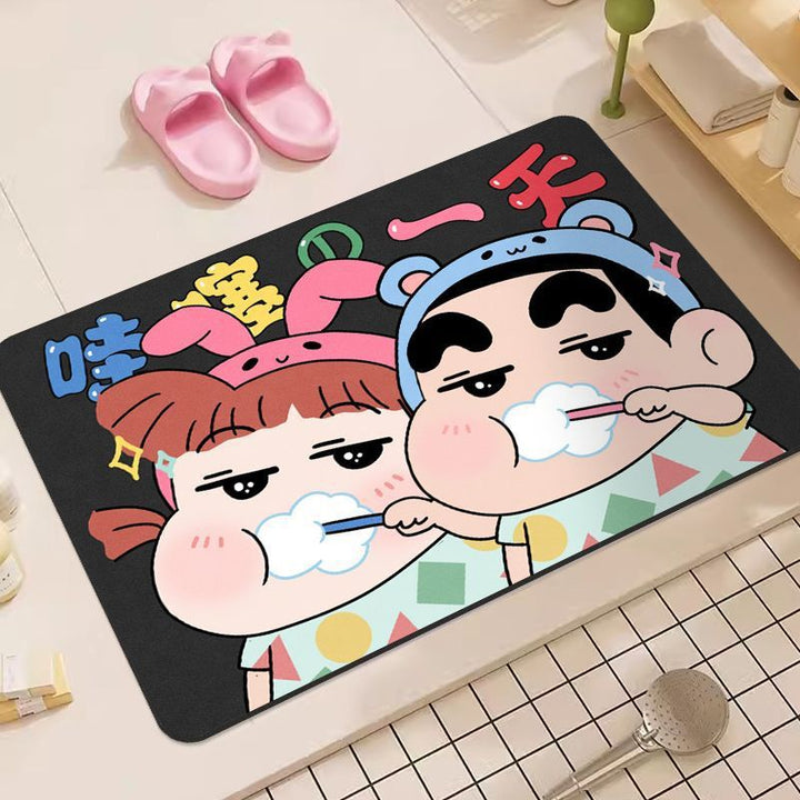 Cartoon-Character Themed Bath Mat