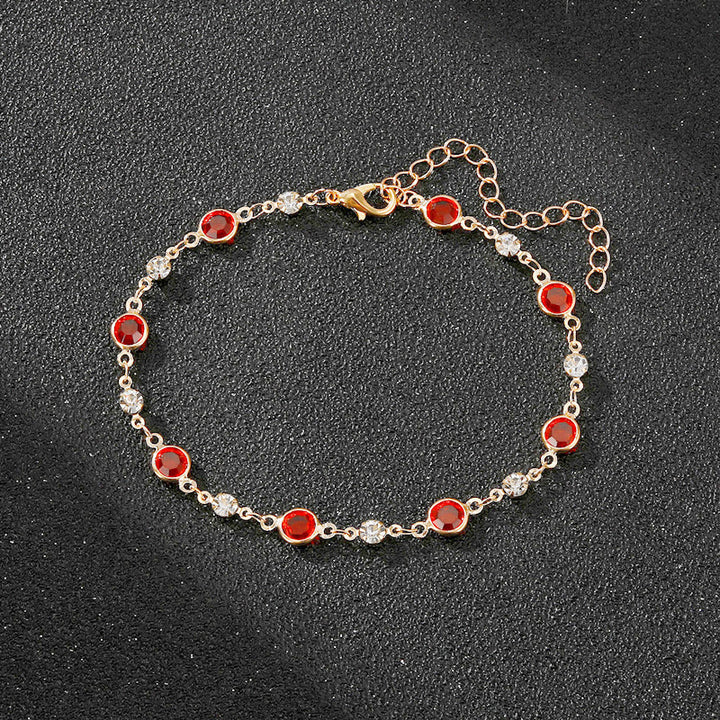Elegant Rhinestone Chain Anklet Kalsten
