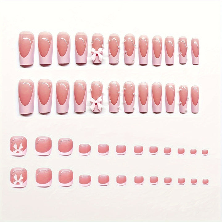 Decorative Bow Accent Press-On Nails Kalsten