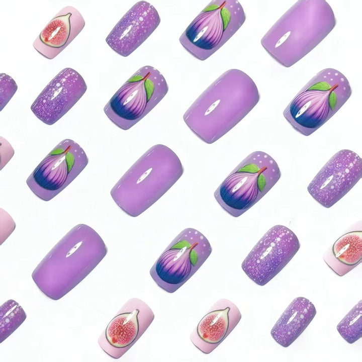 Artificial nails with elegant fig motifs Kalsten