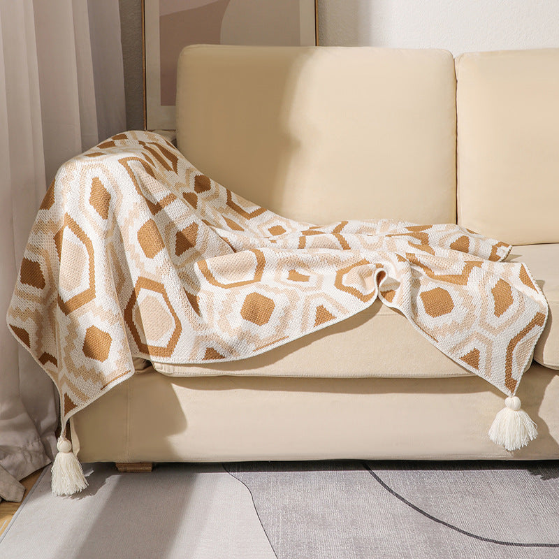Decorative Geometric Throw Blanket