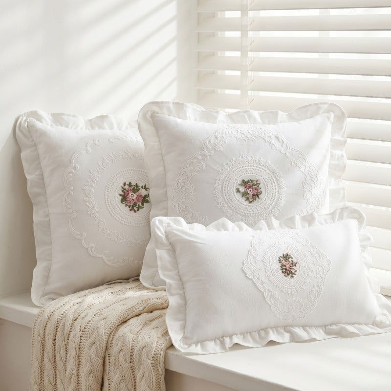 Decorative Embroidered Throw Pillow