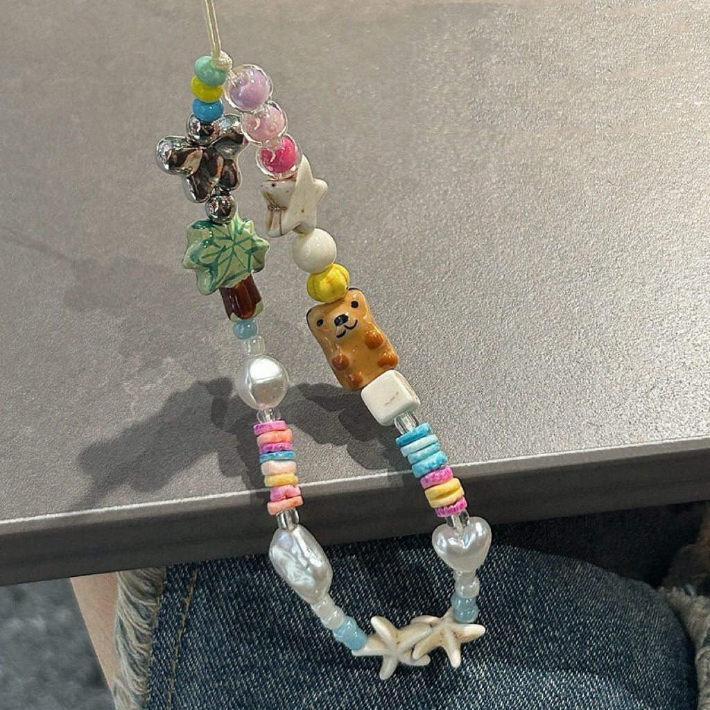 Playful Themed Beaded Charm Eyewear Necklace Kalsten
