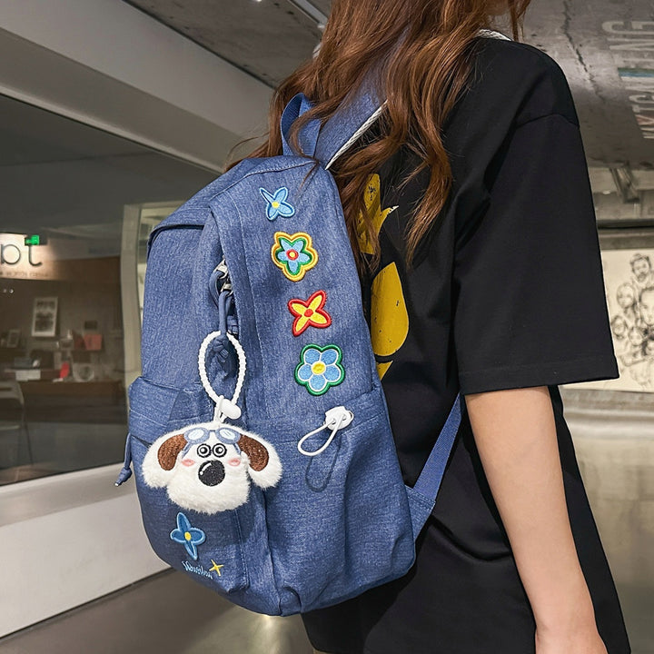 Casual Floral-Embroidered Backpack Kalsten