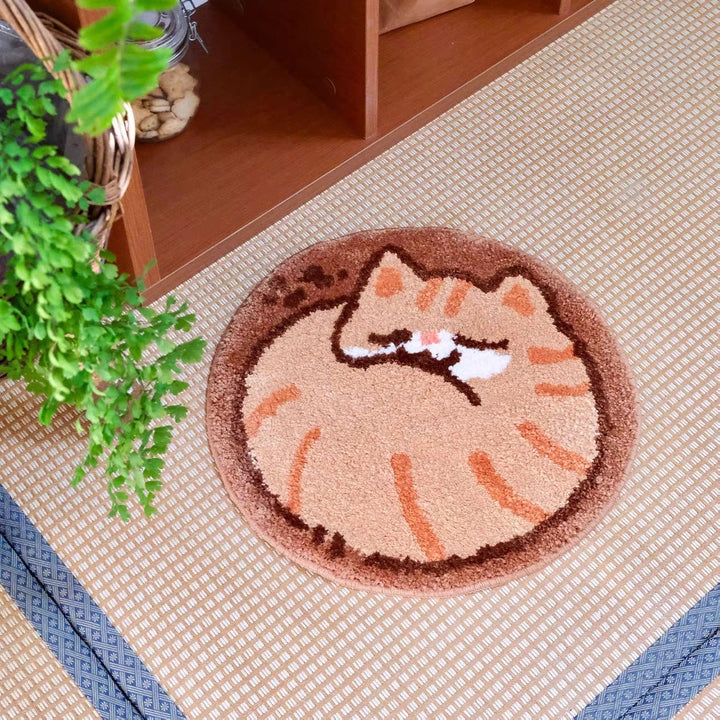 Cat-Themed Round Area Rug