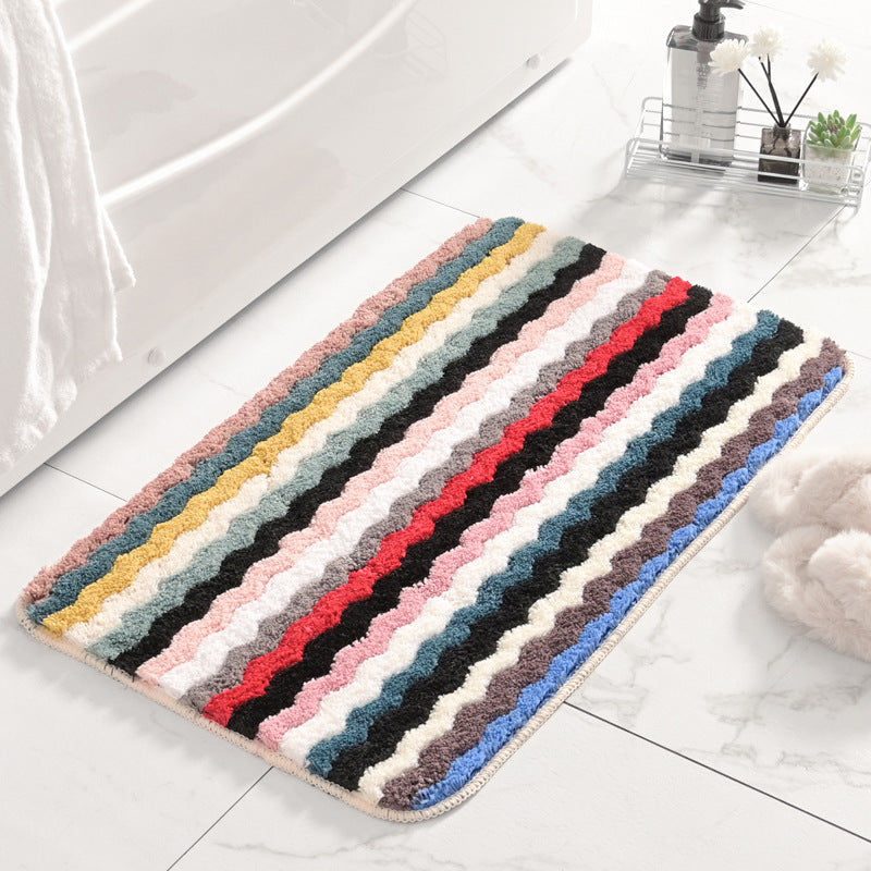 Fringed Chevron Bath Mat Kalsten