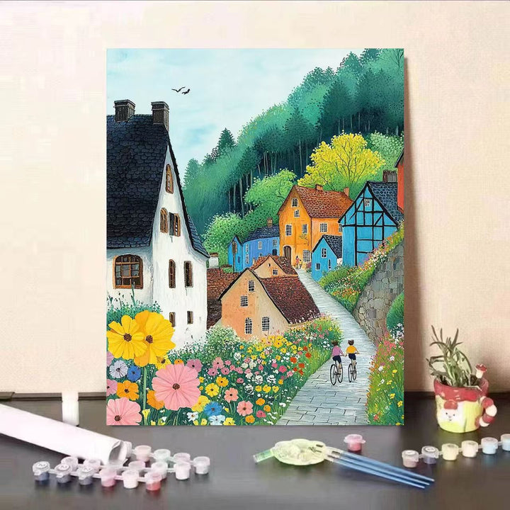Scenic Village Paint by Numbers Art Kit Kalsten