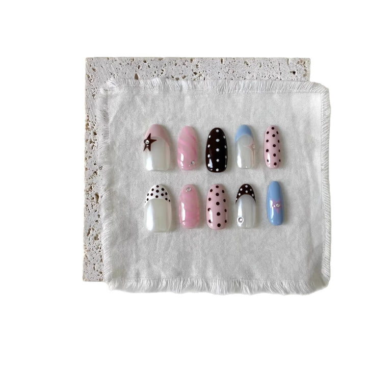 Creative Dotted Press-On Nail Art Set