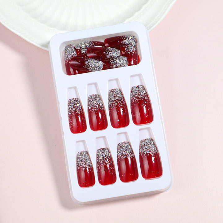 Elegant Glittery Press-On Nail Set Kalsten