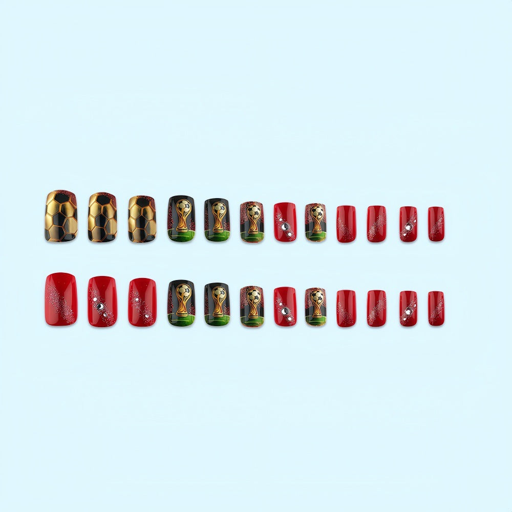 Sports-themed design artificial nails Kalsten