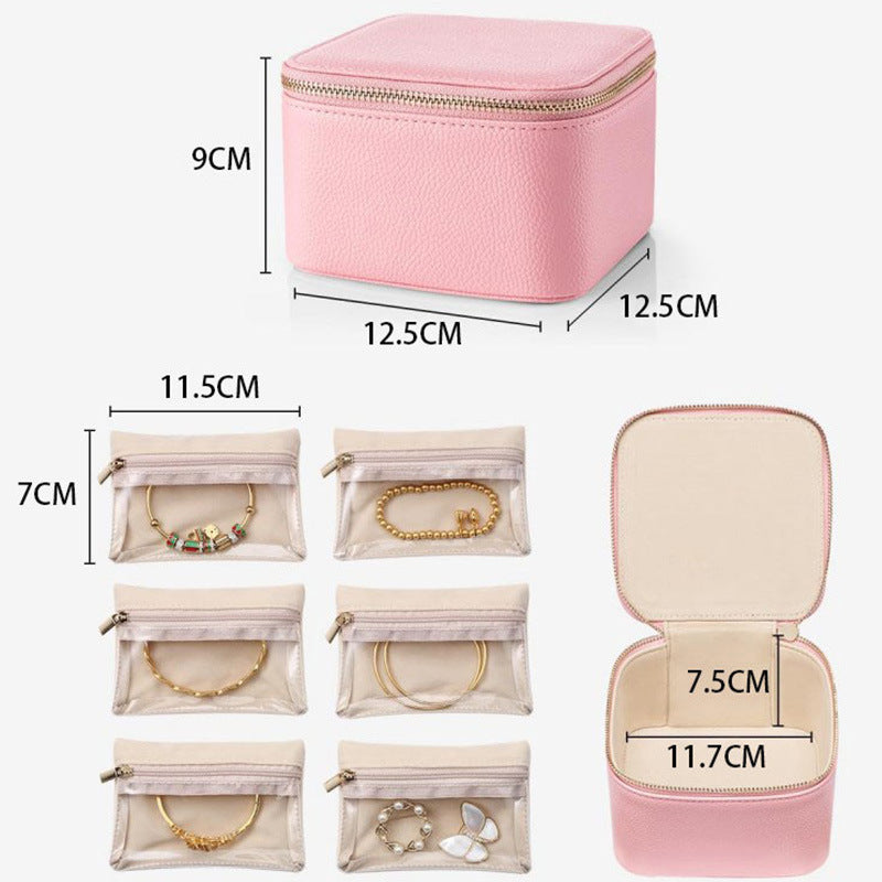 Cosmetic organizer handbag with transparent compartments Kalsten