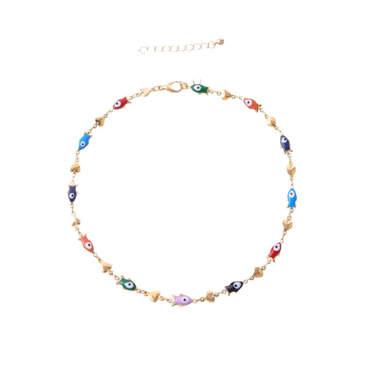 Enamel Fish Charm Necklace Kalsten