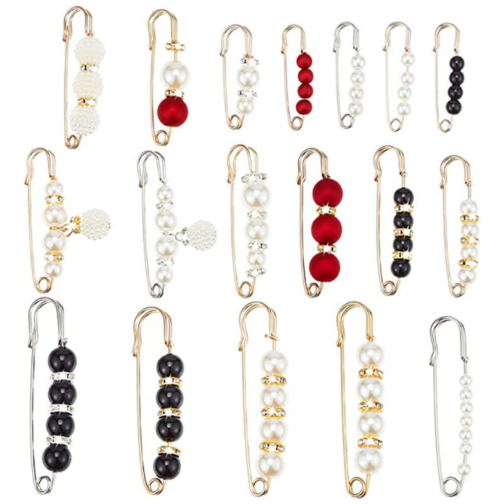 Decorative Pearl Beaded Safety Pins Kalsten
