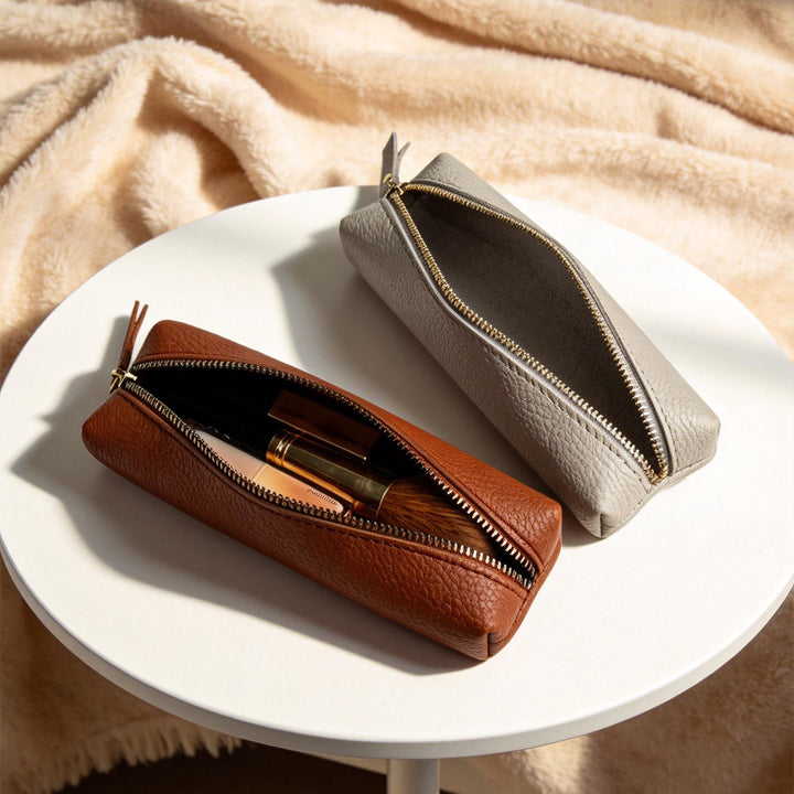 Leather Zippered Pencil Case Kalsten