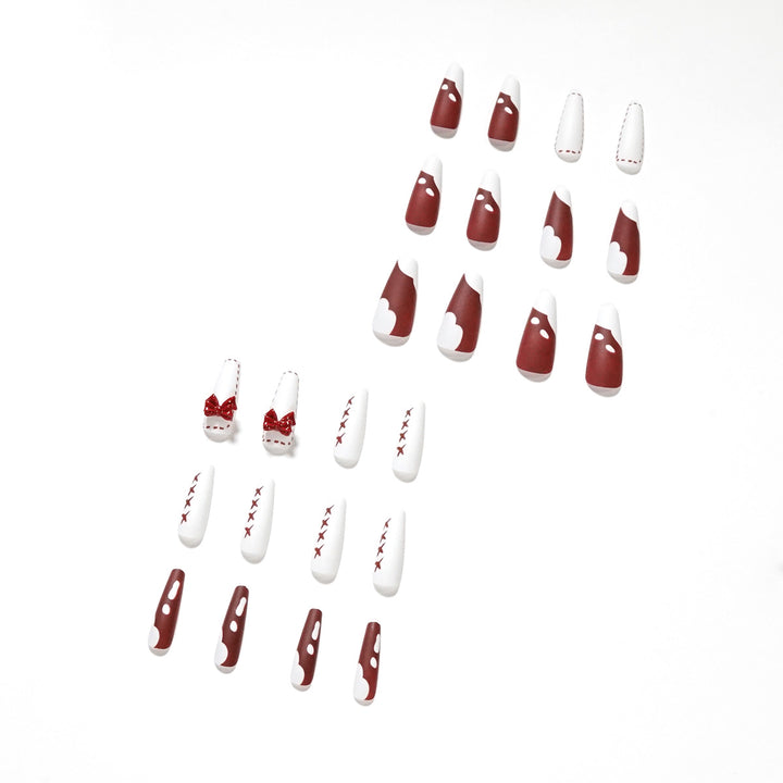 Artful stiletto nails with decoration and glitter Kalsten