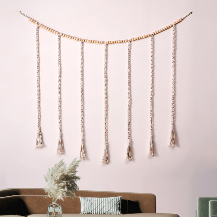 Macramé Wall Hanging with Beaded Accents