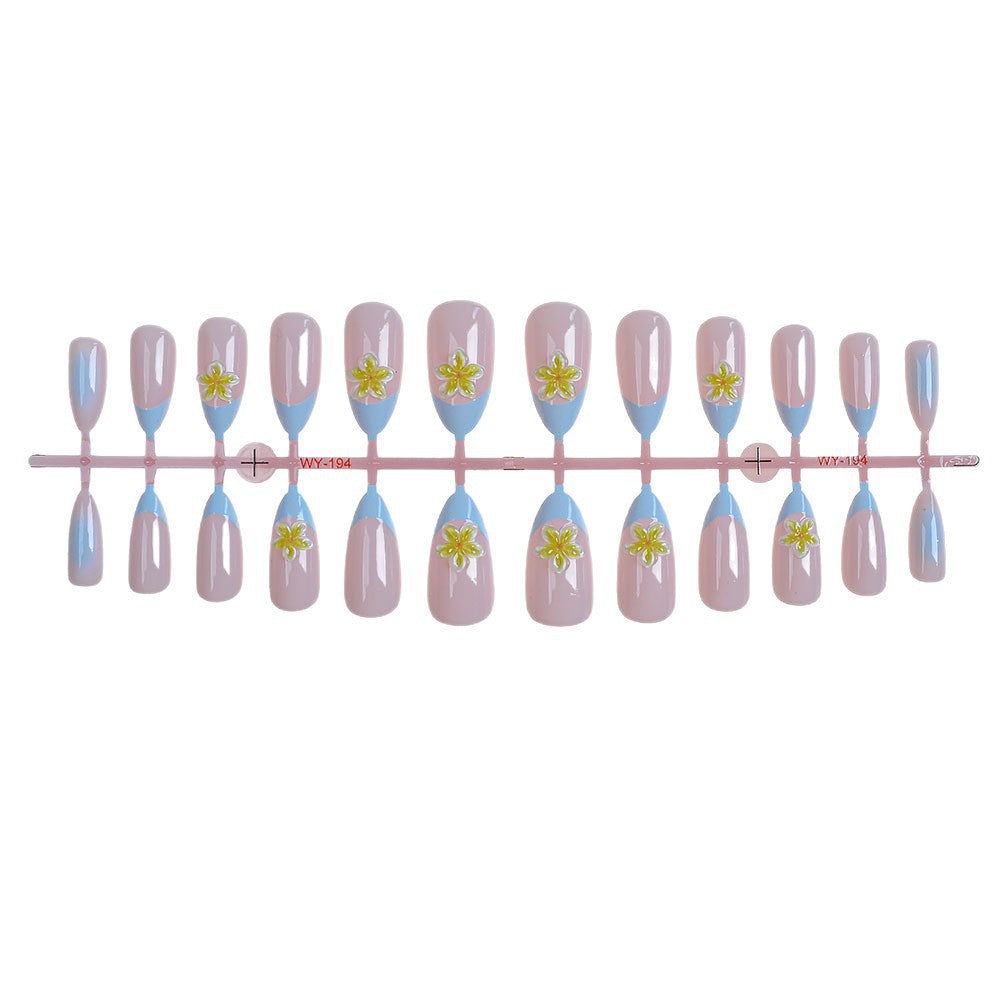 Floral-Designed Press-On Nail Set Kalsten