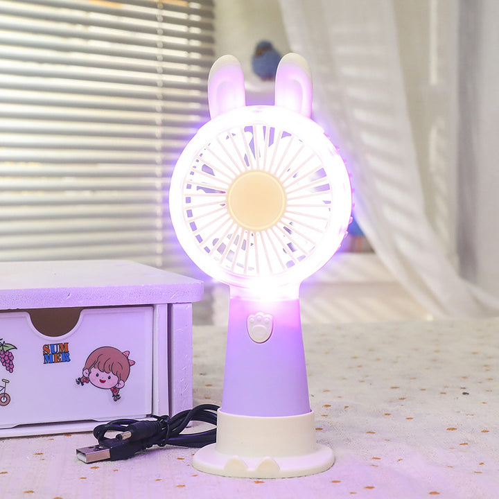 Women's Portable LED Fan in Cute Rabbit Design Kalsten