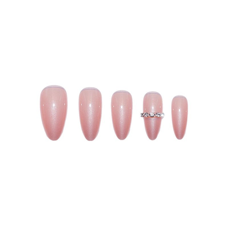 Elegant Stiletto Press-On Nail Art with Gem Accents Kalsten