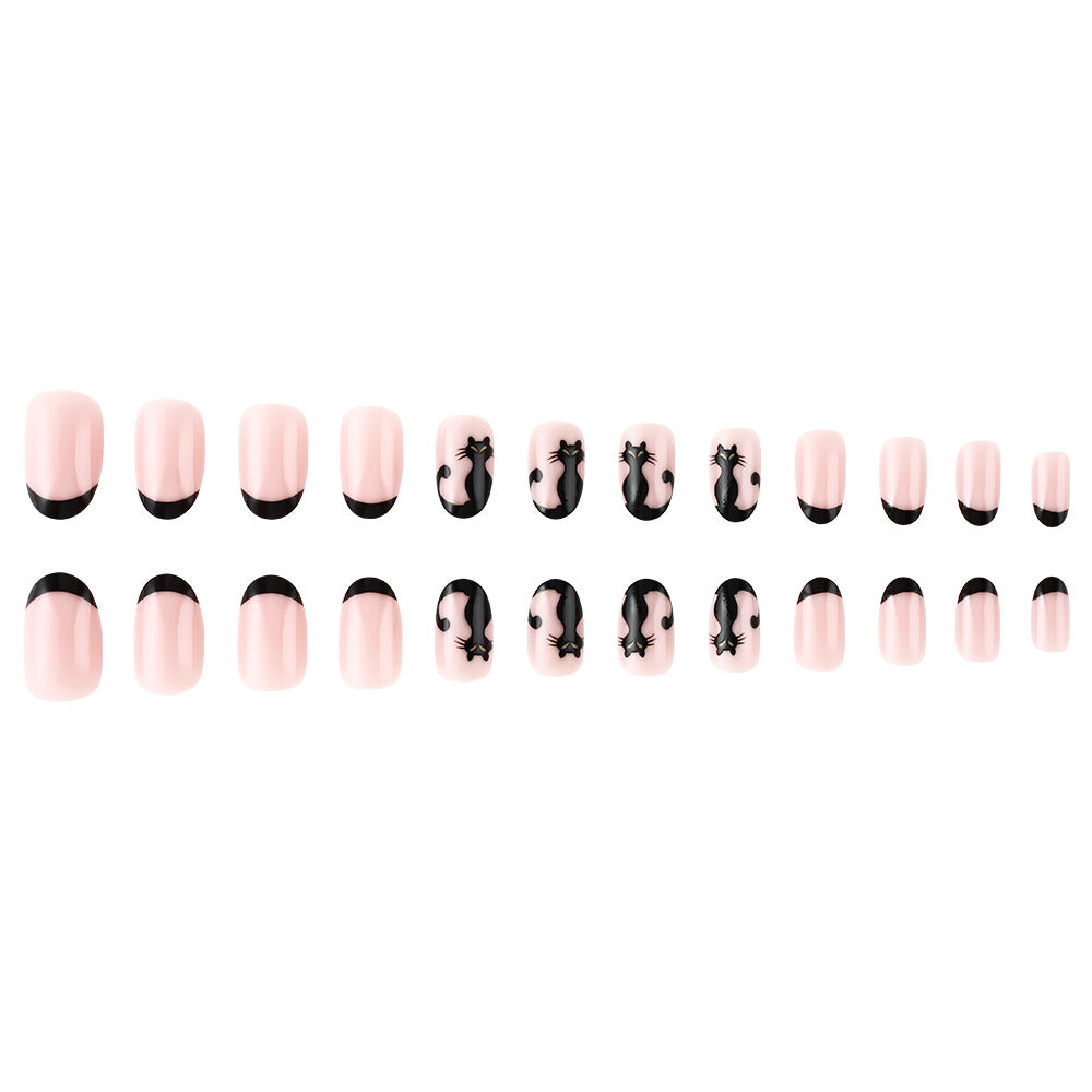 Artistic Cat-Themed Press-On Nails Kalsten