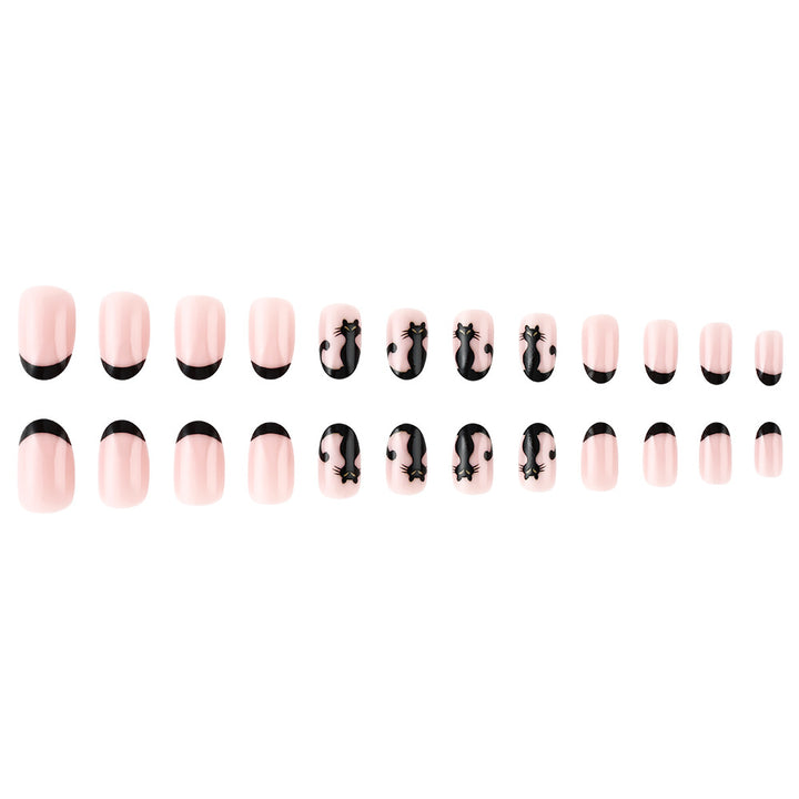 Artistic Cat-Themed Press-On Nails Kalsten