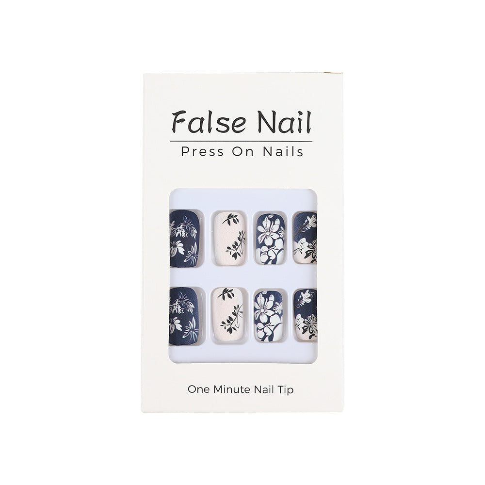 Artificial nails with floral matte design Kalsten
