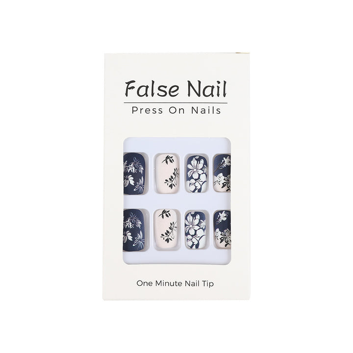 Artificial nails with floral matte design Kalsten