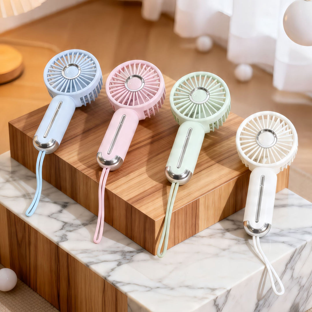 Women Portable Hand Fan with USB Charging Function and Flexible Design Kalsten