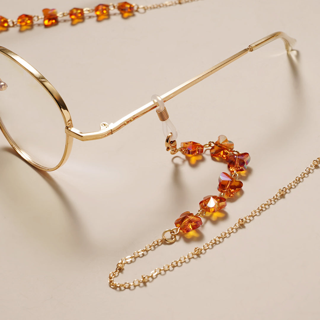 Floral Embellished Eyewear Chain Kalsten
