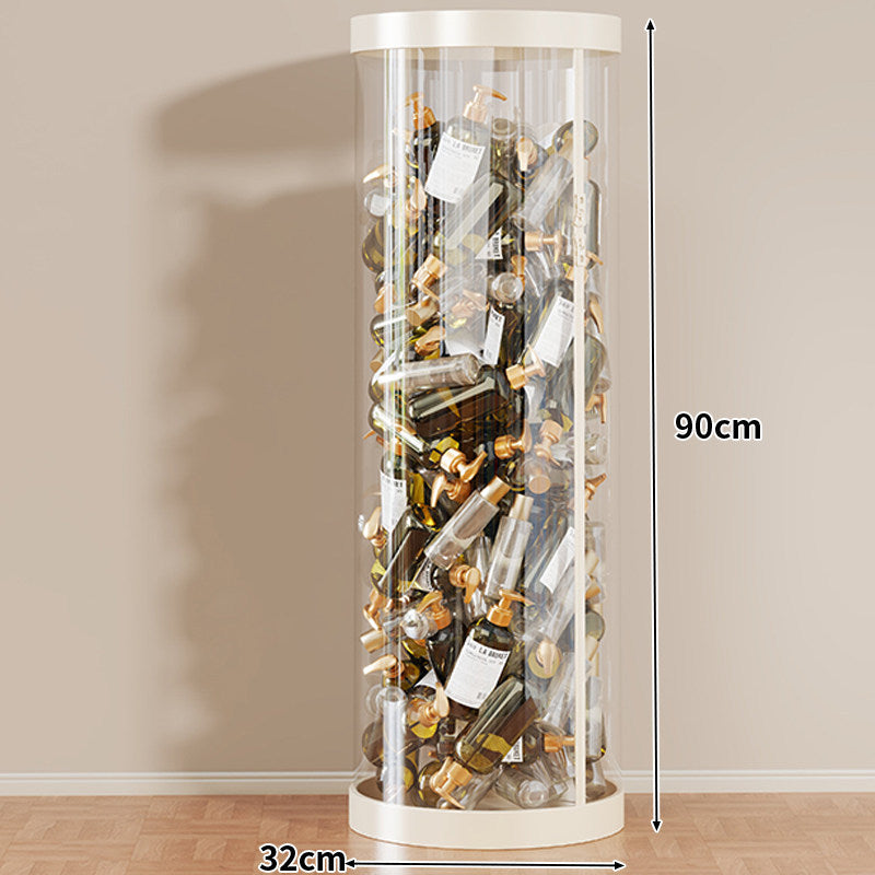 Tall Clear Acrylic Vertical Display Cylinder for Mini Perfume & Sample Bottle Collection