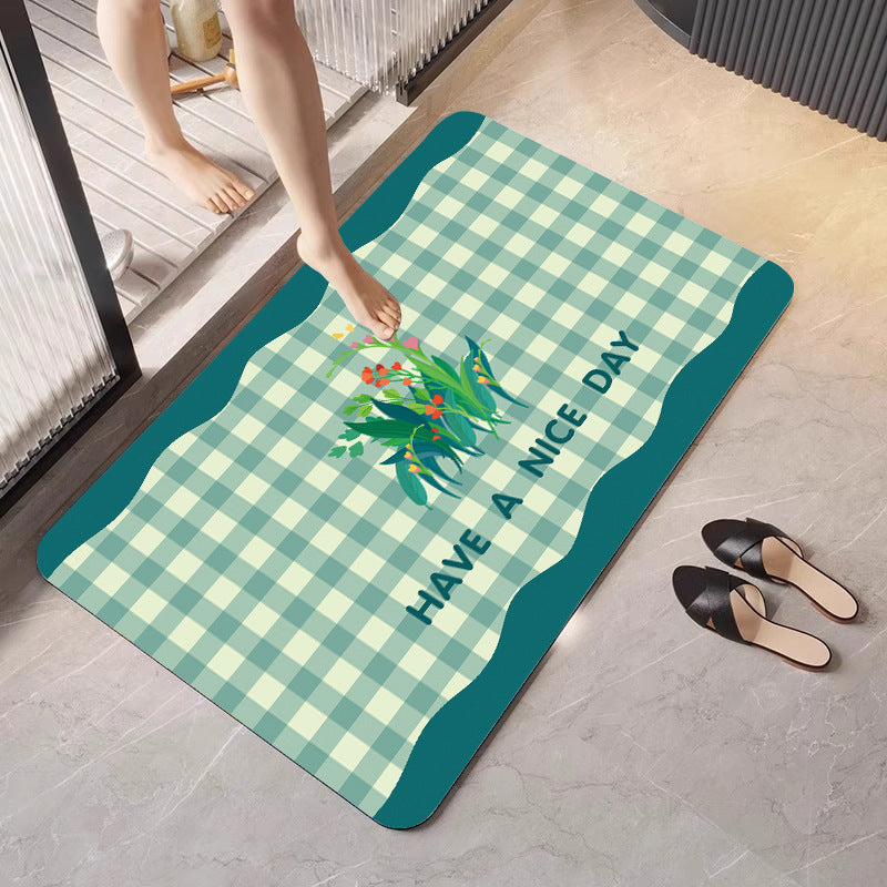 Cheerful Floral Design Indoor Area Mat Kalsten