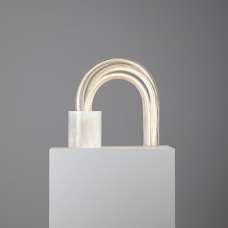 Modern Artistic Table Lamp with Arc Design