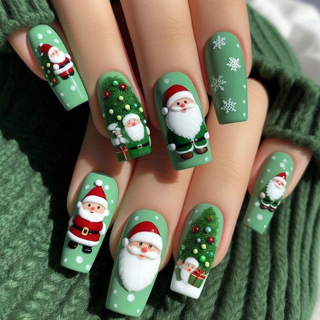Artificial nails with Christmas motif Kalsten