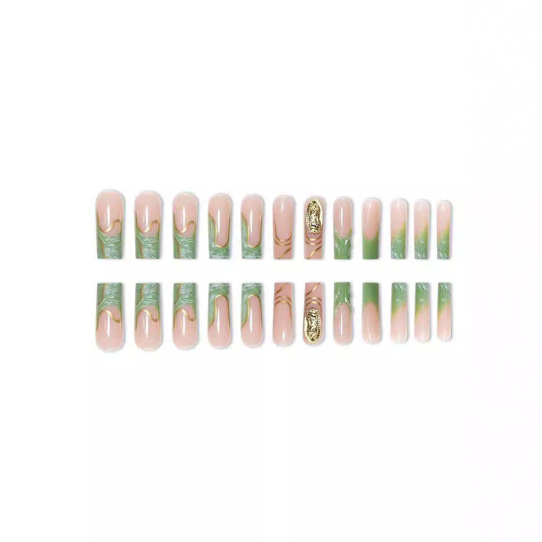 Decorative Long Acrylic Nail Extensions Kalsten