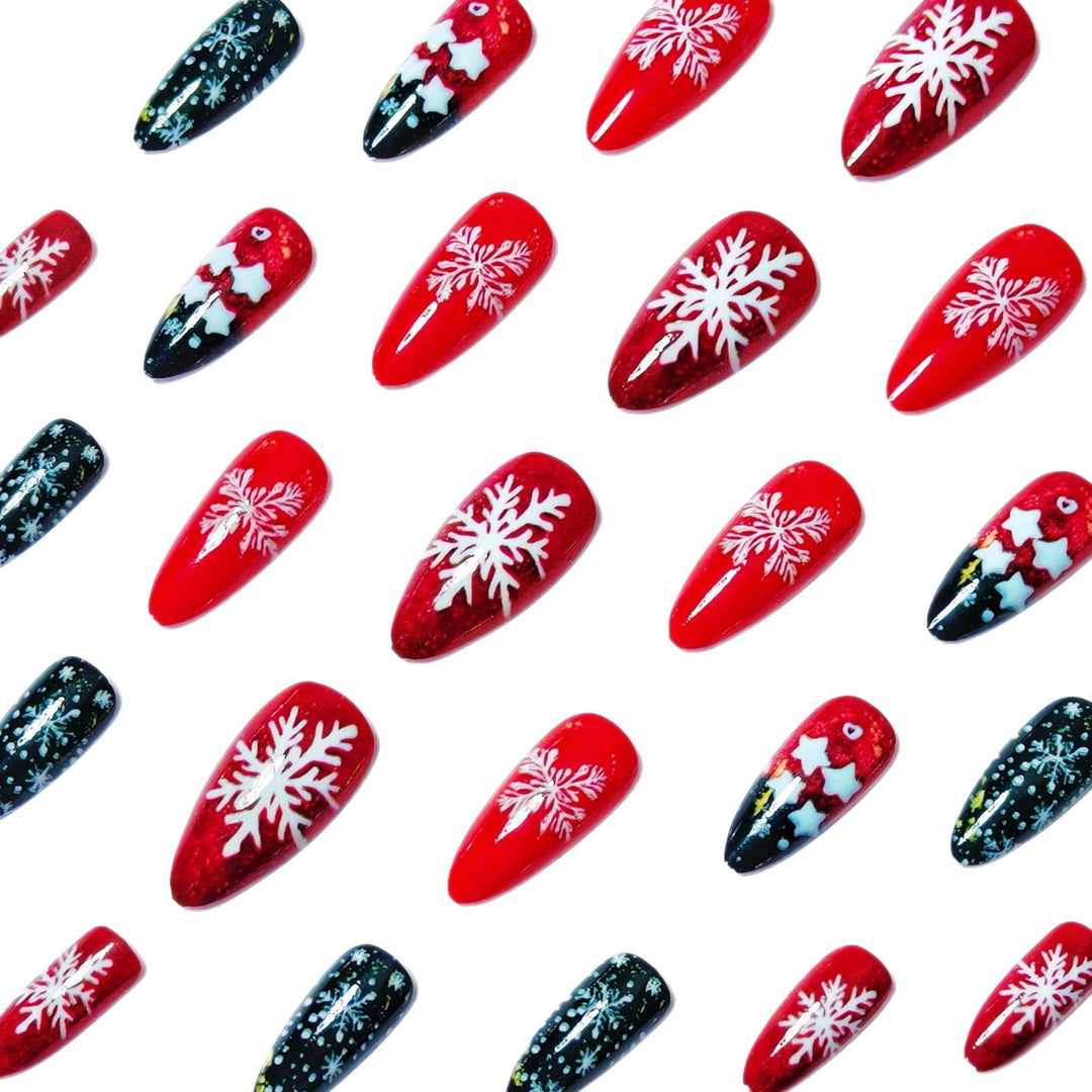 Festive Snowflake Nail Art Kalsten