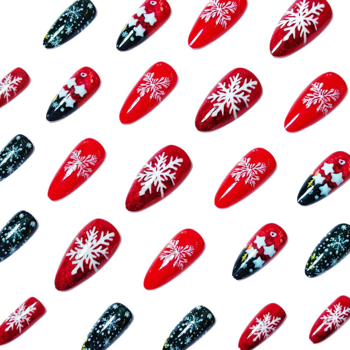 Festive Snowflake Nail Art Kalsten