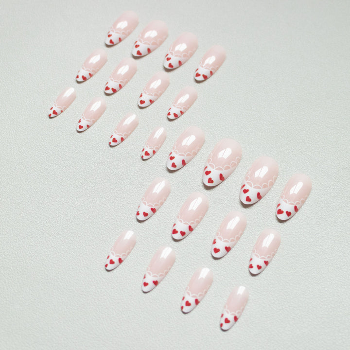 Heart-Accented Acrylic Nail Art Kit