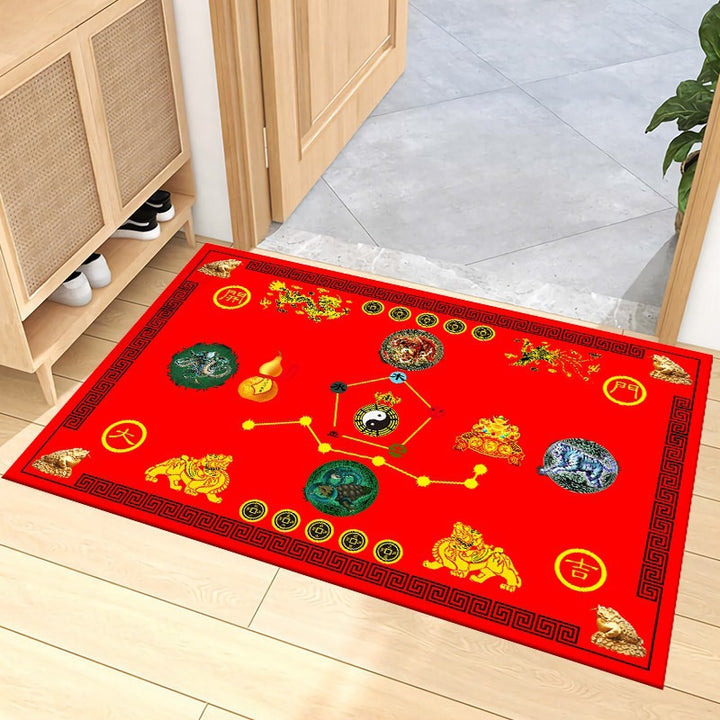 Decorative Zodiac-Themed Area Mat
