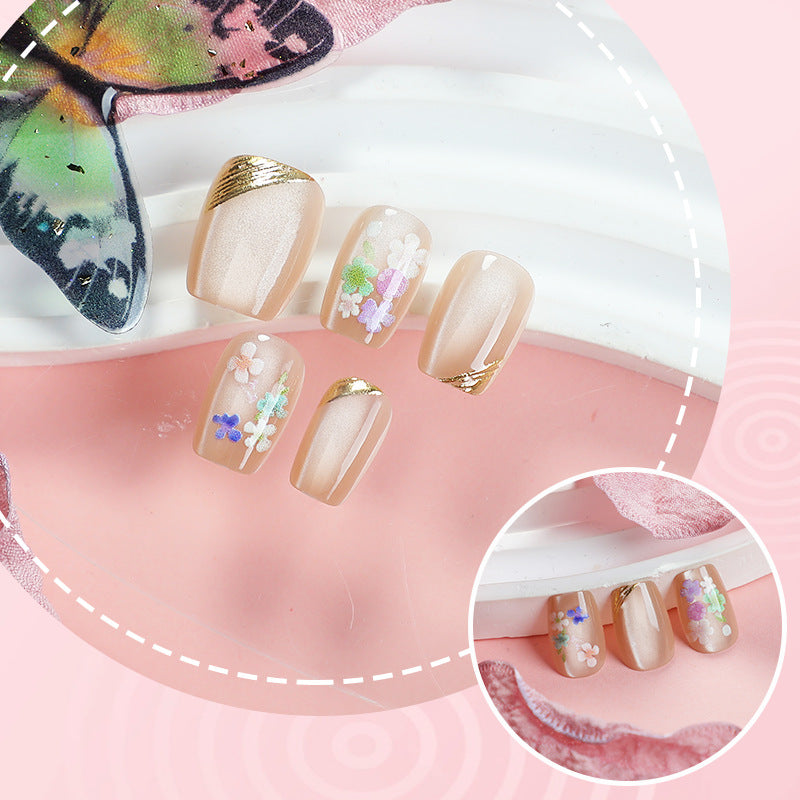 Premium Floral Nail Art Press-On Collection