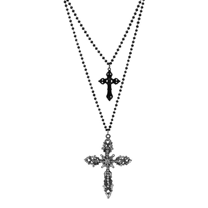 Dual-Layered Cross Pendant Necklace Kalsten