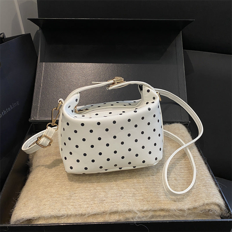 Stylish Polka Dot Crossbody Handbag