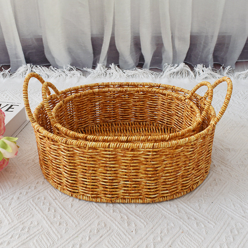 Handcrafted Woven Storage Basket with Handles Kalsten