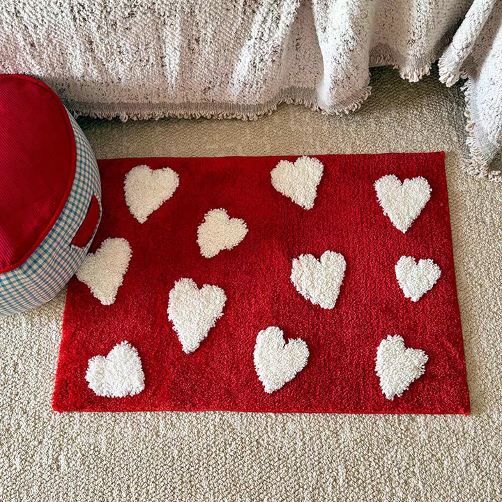 Cozy Heart-Shaped Bathroom Rug Kalsten