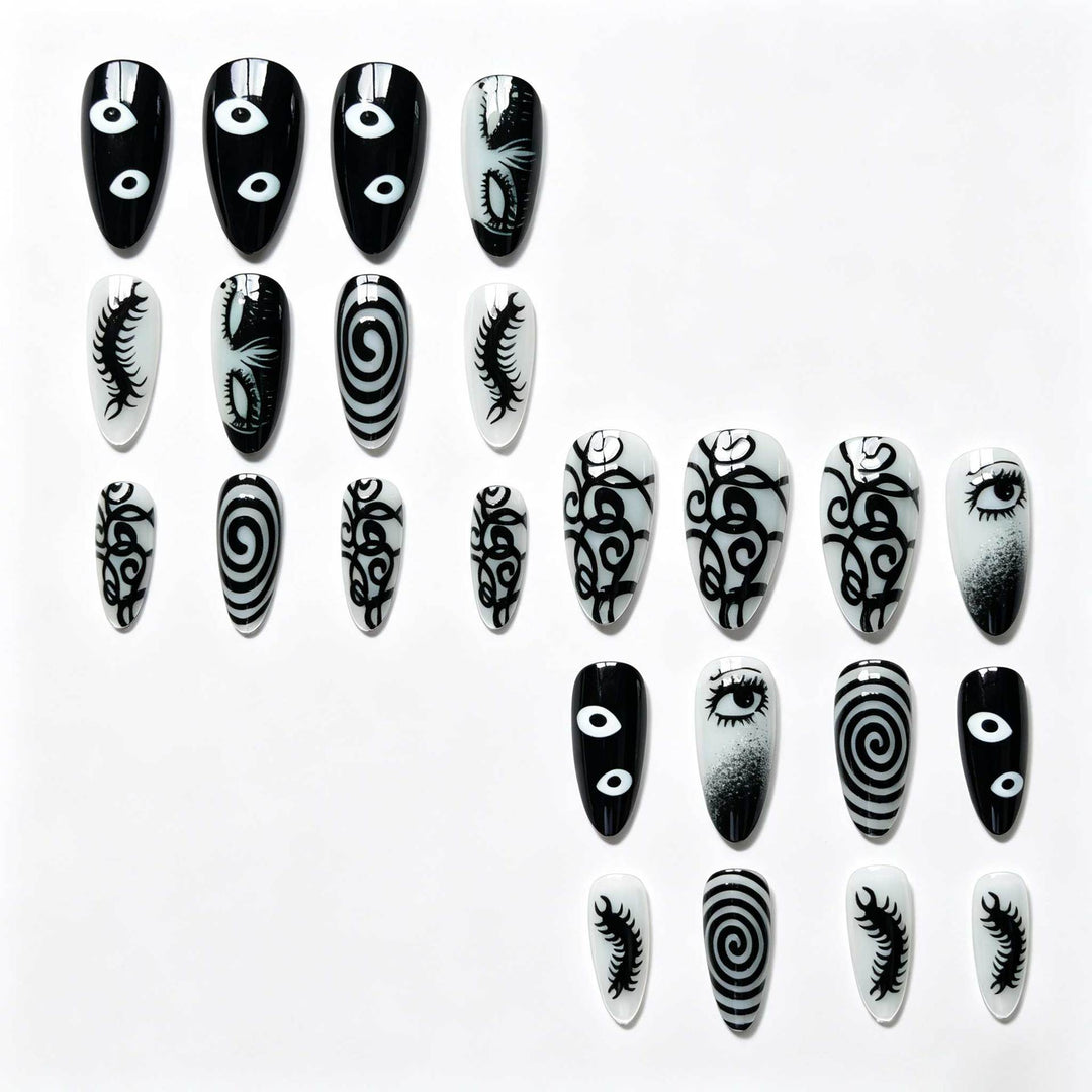 Artistic Halloween-Inspired Nail Art Design Set