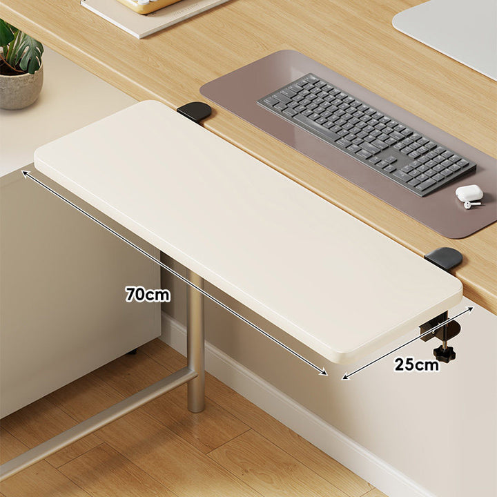 Under-Desk Sliding Keyboard Tray and Desk Extender with Smooth Glide Mount